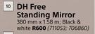 DH Free Standing Mirror-380mm x 1.58m
