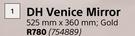 DH Venice Mirror Gold-525mm x 360mm
