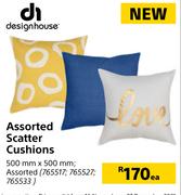 Design House Assorted Scatter Cushions-500mm x 500mm Each