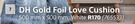 DH Gold Foil Love Cushion (White)-500mm x 500mm
