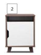 Home & Kitchen Bedroom Collection Pedestal-650mm (h) x 450mm (w) x 450mm (d)