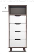Home & Kitchen Bedroom Collection Tallboy-1.2m (h) x 450mm (w) x 450mm (d)