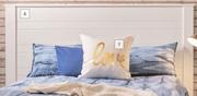 HK White Headboard-1.36(h) x 1.8m(w) x 40mm(d)