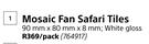 Mosaic Fan Safari Tiles-90mm x 80mm x 8mm Per Pack