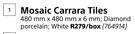 Mosaic Carrara Tiles-480mm x 480mm x 6mm Per Box
