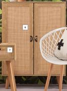 HK Rattan Cabinet-800mm x 340mm x 1100mm