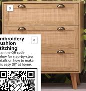 HK Rattan Chest Drawer Unit-800mm x 400mm x 900mm