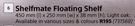 Shelfmate Floating Shelf-450mm (l) x 250mm (w) x 38mm (h)
