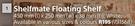 Shelfmate Floating Shelf-450mm (l) x 250mm (w) x 38mm (h)
