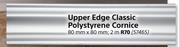 Upper Edge Classic Polystyrene Cornice 2m-80mm x 80mm
