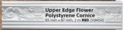 Upper Edge Flower Polystyrene Cornice 2m-65mm x 87mm