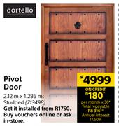 Dortello Pivot Door-212m x 1286m