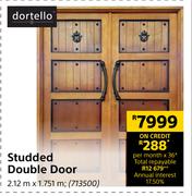 Dortello Studded Double Door-212m x 1751m