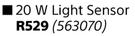 Light Worx 20W LED Slim Design Black Floodlight Light Sensor