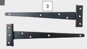 Builders Tee Hinge 250mm Black