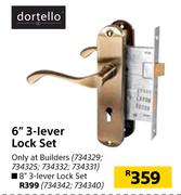Dortello 6" 3 Lever Lock Set
