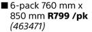 6 Pack Transparent Burglar Bars-760mm x 850mm Per Pack