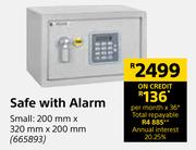 Yale Safe With Alarm Small-200mm x 320mm x 200mm