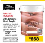 Fired Earth Extreme Roof Acrylic-20Ltr