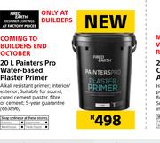 Fired Earth Painters Pro Water-Based Plaster Primer-20Ltr