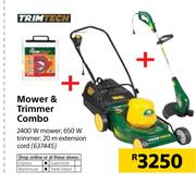 Trimtech 2400W Mower & 650W Trimmer Combo