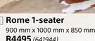 Designhouse Rome 1 Seater 900mmX1000mmX850mm