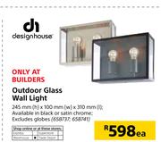 Designhouse Outdoor Glass Wall Light-Each