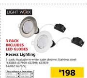 Light Worx Recess Lighting-3 Pack