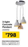 3-Light Concrete Pendant