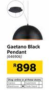 Gaetano Black Pendant