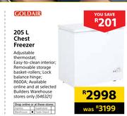 Goldair 205Ltr Chest Freezer