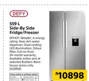 Defy 559Ltr Side By Side Fridge/Freezer