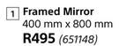 Design House Framed Mirror (400mm x 800mm)