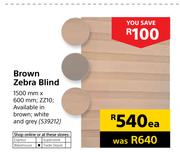 Brown Zebra Blind-Each