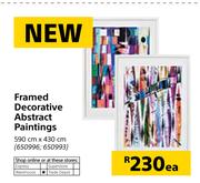 Framed Decorative Abstract Paintings (590cm x 430cm)-Each