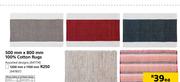1200mm x 1700mm 100% Cotton Rugs Assorted Designs-Each