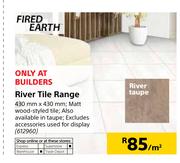 Fired Earth River Tile Range-430mm x 430mm Per Sqm