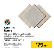 Caro Tile Range-430mm x 430mm Per Sqm