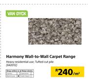 Van Dyck Harmony Wall To Wall Carpet Range-Per Sqm