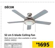 Decor 52cm 5 Blade Ceiling Fan