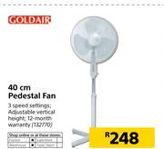 Goldair 40cm Pedestal Fan