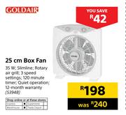 Goldair 25cm Box Fan