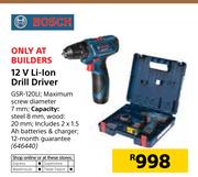 Bosch 12V Li-ion Drill Driver