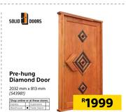 Solid Doors Pre Hung Diamond Door-2032mm x 813mm