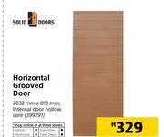 Solid Doors Horizontal Grooved Door-2032mm x 813mm