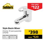 Builders Style Basin Mixer
