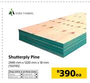 York Timbers Shutterply Pine-2440mm x 1220mm x 18mm Each