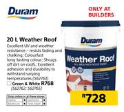 Duram Weather Roof (Green & White)-20Ltr