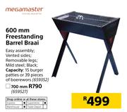 Megamaster 700mm Freestanding Barrel Braai