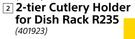 2-Tier Cutlery Holder For Dish Rack